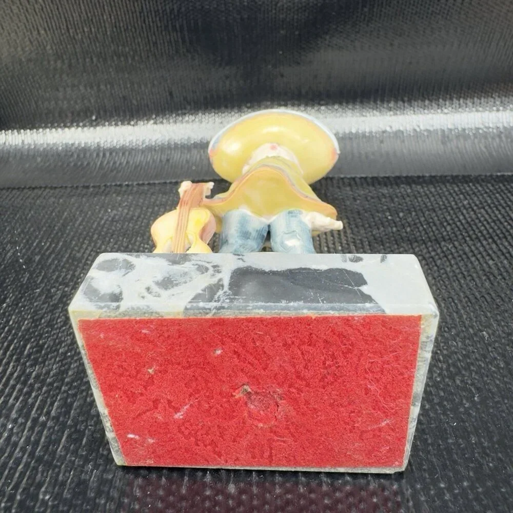 Simonelli Fontanini Carrara Marble Base Depose‎ Italy Figurine Boy Poncho Figure